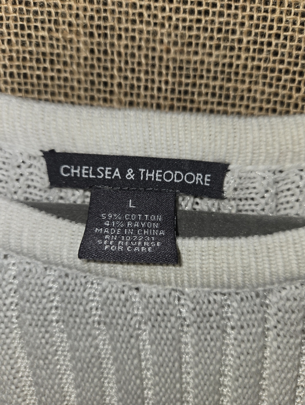Women's Chelsea & Theodore White & Black Knit Sweater Dress Size Large - Picture 4 of 6